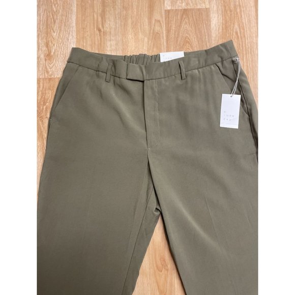 Olive Green Wide-Leg Women's Pants - Picture 3 of 11